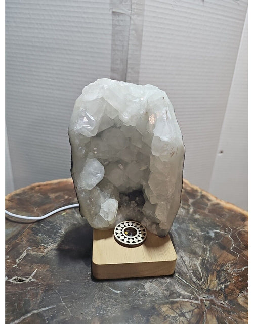 Load image into Gallery viewer, 2.7LB Natural white calcite Quartz Crystal Cluster mineral Specimen W/Led Light
