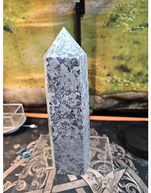 Load image into Gallery viewer, 4.83lb 10in Tall Crazy Lace Jasper Crystal Point Tower Healing
