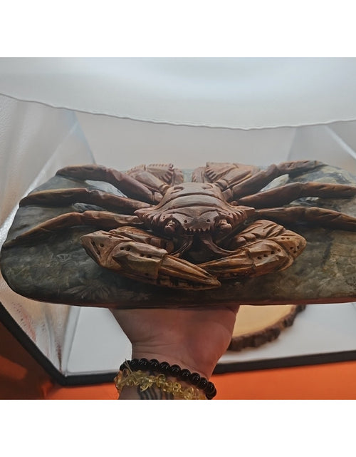 Load image into Gallery viewer, 7.4LB Natural Mao Gong shi crab skull hand carved crystal specimen healing
