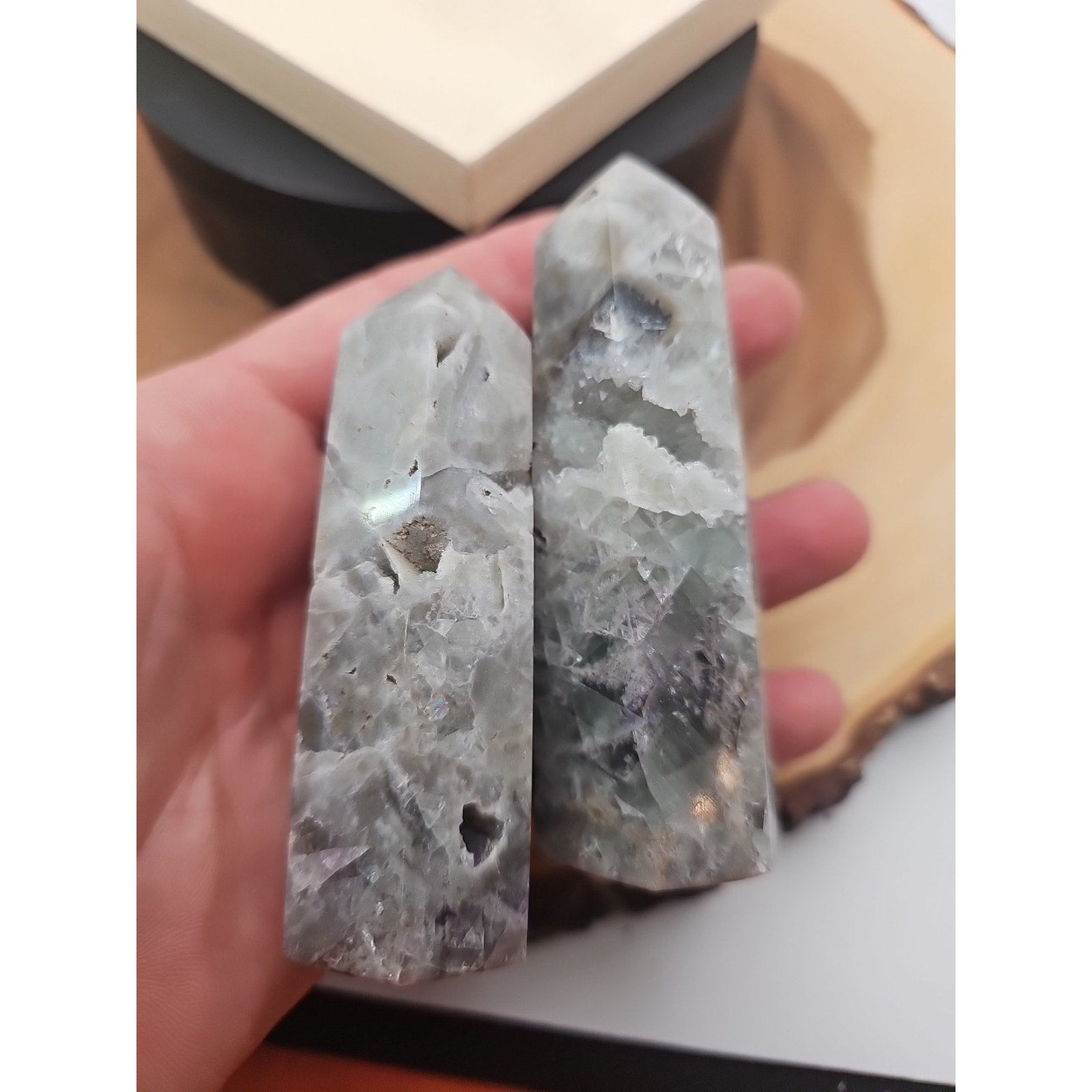 Fluorite Crystal Towers 1 Pair .56lb