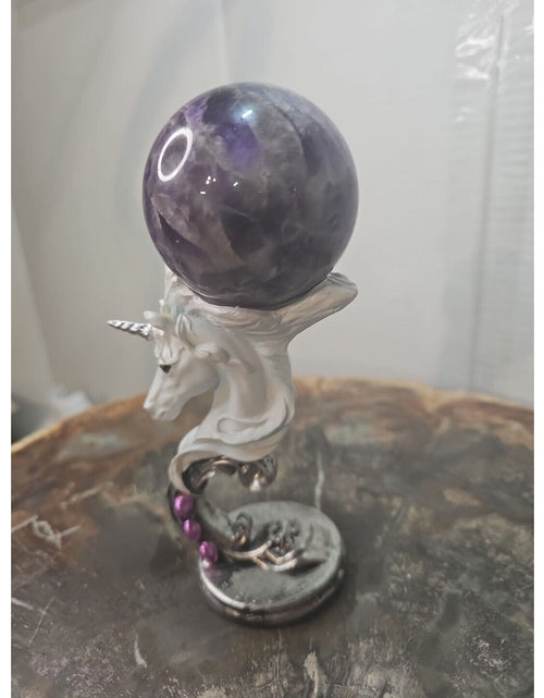 Load image into Gallery viewer, 330G Natural Dream Amethyst Quartz Crystal Sphere Ball Healing W/Stand
