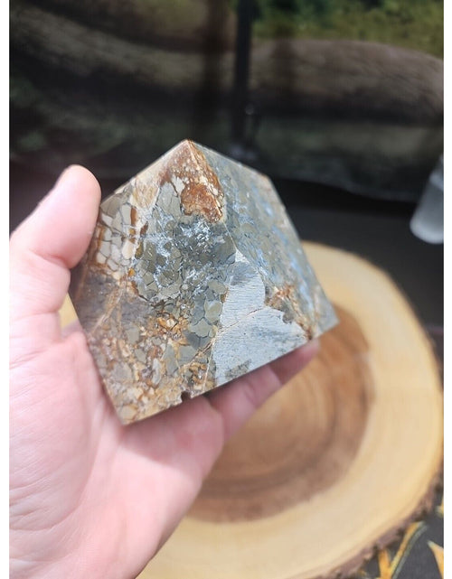 Load image into Gallery viewer, 1.87LB 1Pcs Natural Ocean Jasper Onyx Quartz Crystal Geode Square Heptahedron
