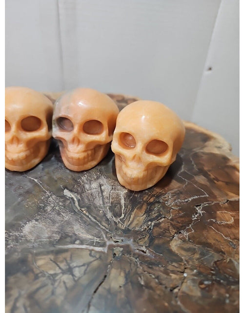 Load image into Gallery viewer, 1Pcs Natural Sunstone Quartz Crystal Skull Carving Head Healing Brazil
