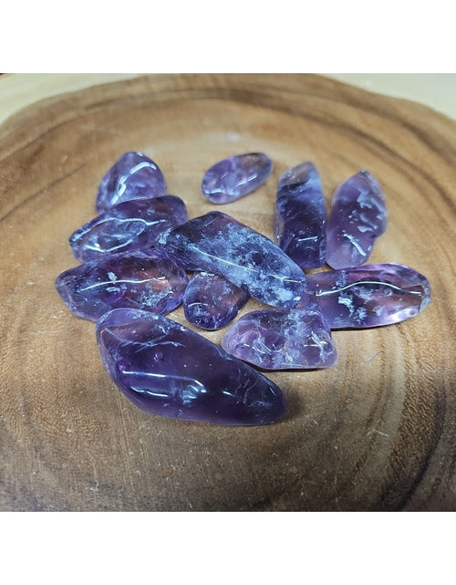 Load image into Gallery viewer, 11Pcs Raw Natural Purple Amethyst Quartz Crystal Tumbled Healing Brazil .48lbs
