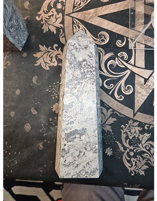 Load image into Gallery viewer, 4.83lb 10in Tall Crazy Lace Jasper Crystal Point Tower Healing
