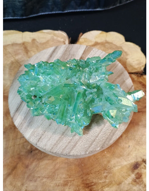 Load image into Gallery viewer, 0.7lbRainbow Aqua Aura Quartz Crystal Cluster Points Titanium Coating
