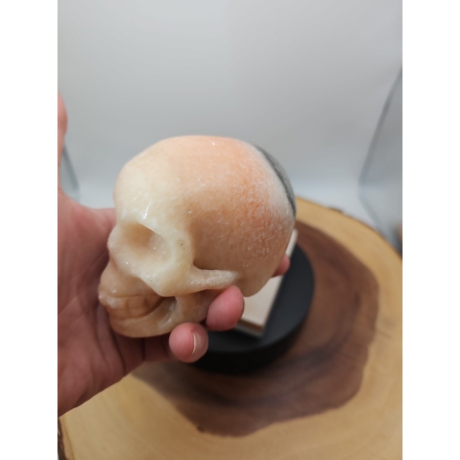 1.56 Natural sunstone Skull Crystal Carving Mixed Stones Healing