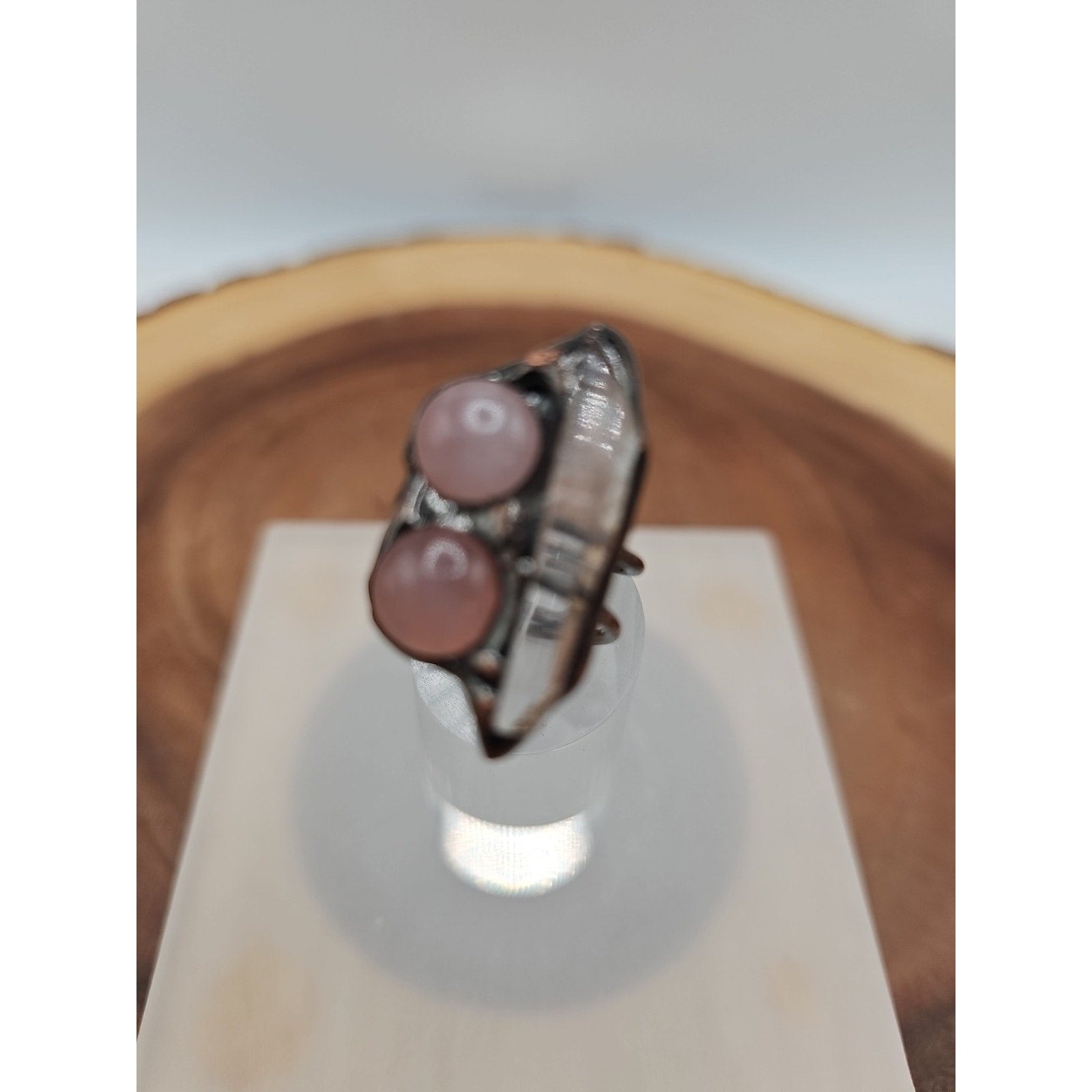 Adjustable Quartz Crystal Ring