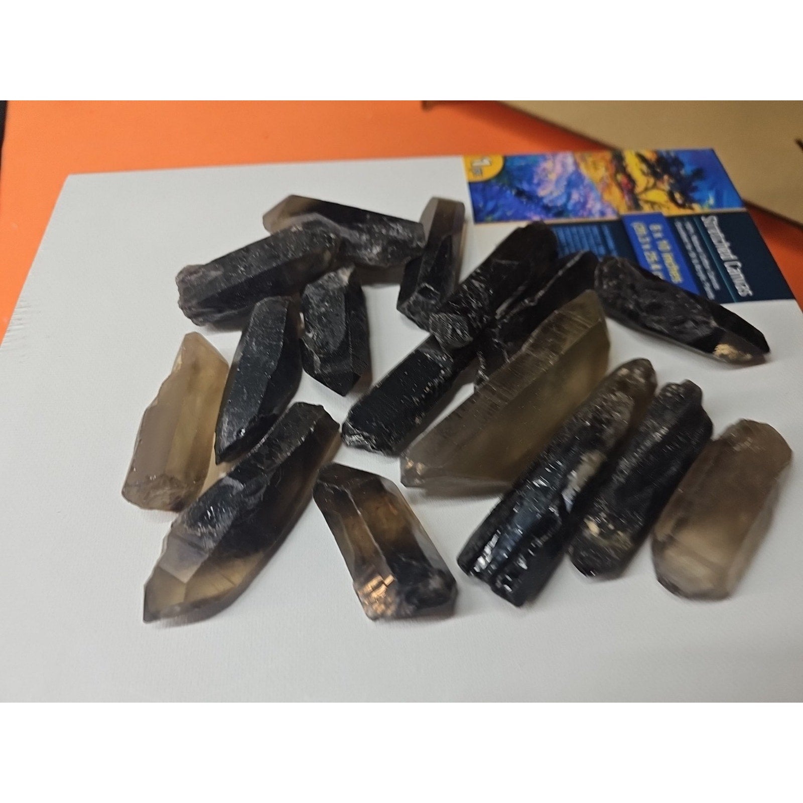 1lb Natural Raw smokey Clear Quartz Crystal Points Original Brazil