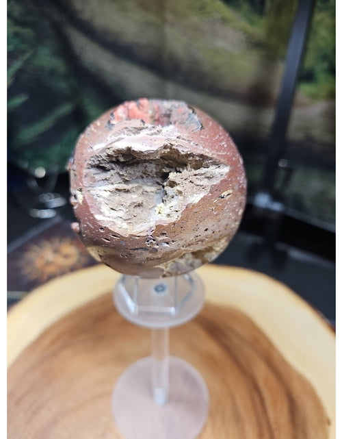 Load image into Gallery viewer, 1.17LB Natural Vesuvianite Agate Carnelian Crystal Geode Sphere Ball Healing
