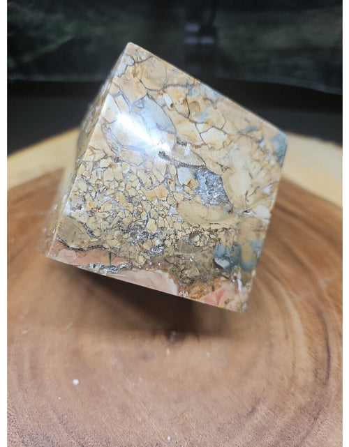 Load image into Gallery viewer, 2.24LB 1Pcs Natural Ocean Jasper Onyx Quartz Crystal Geode Square Heptahedron
