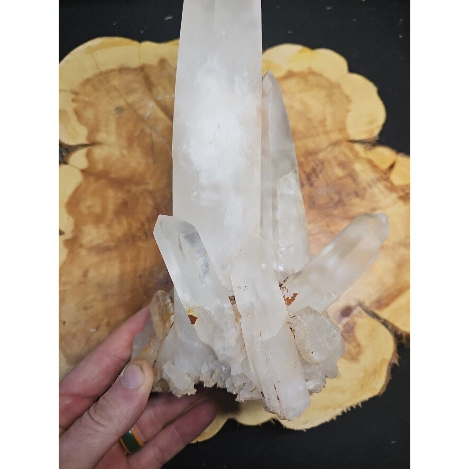 4.4LB Large Natural White Clear Quartz Crystal Cluster Rough Healing Specimen