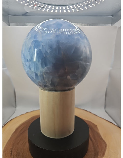 Load image into Gallery viewer, 9.17LB Natural Blue crystalThe bal Quartz carved crystal decoration healing
