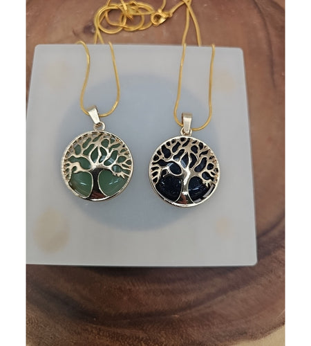 1 Pair Natural Quartz Crystal Necklaces 16in