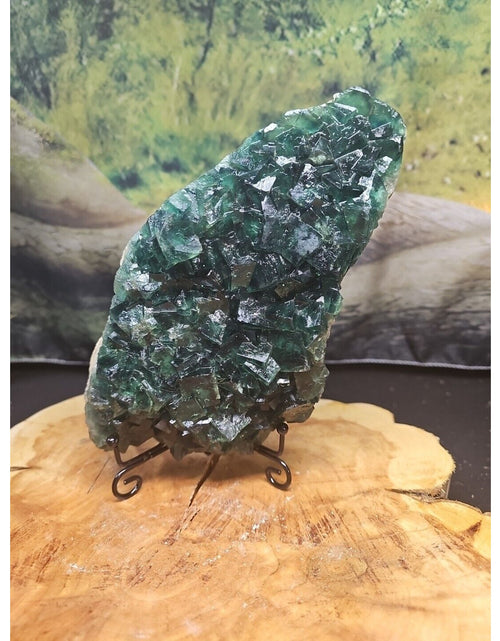 Load image into Gallery viewer, 3.2lb NATURAL Green FLUORITE Quartz Crystal Cluster Mineral Specimen
