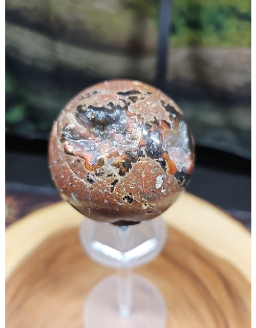 Load image into Gallery viewer, .72LB Natural Vesuvianite Agate Carnelian Crystal Geode Sphere Ball Healing
