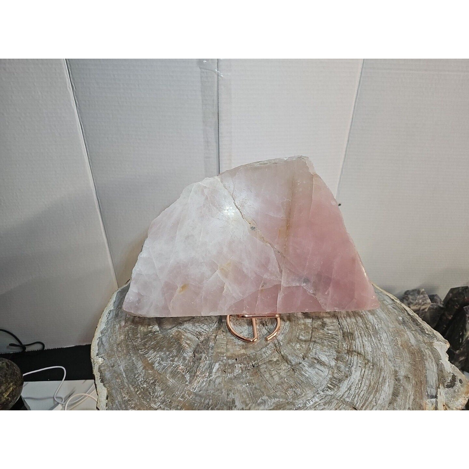 5.72LB Natural Rose Quartz Crystal Pink Crystal Stone slices Healing