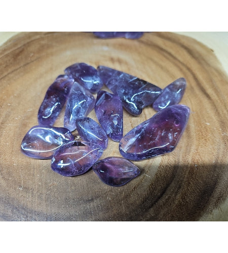 11Pcs Raw Natural Purple Amethyst Quartz Crystal Tumbled Healing Brazil .44lbs