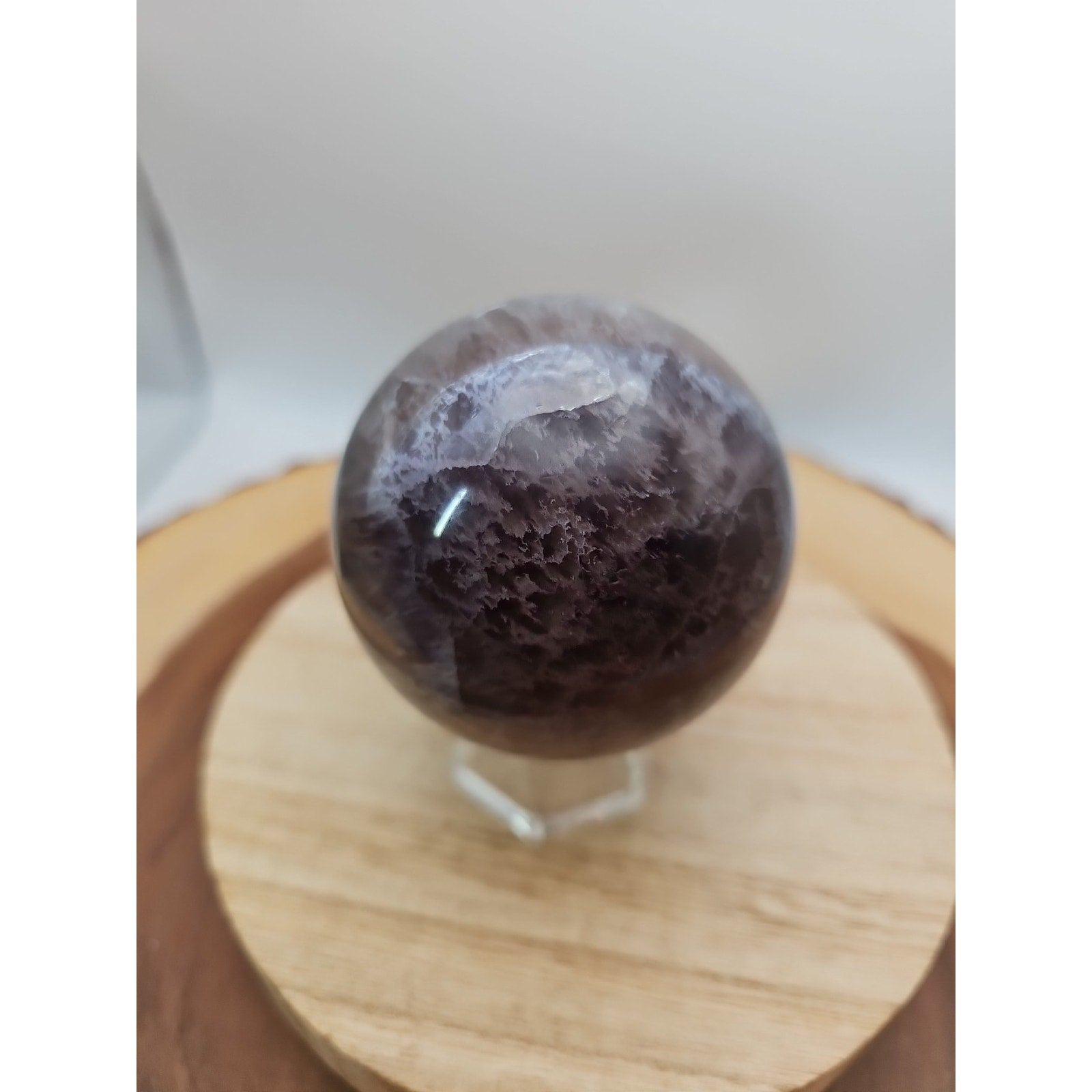 1.30lb Natural Rainbow Fluorite Quartz Crystal Sphere Ball Polished