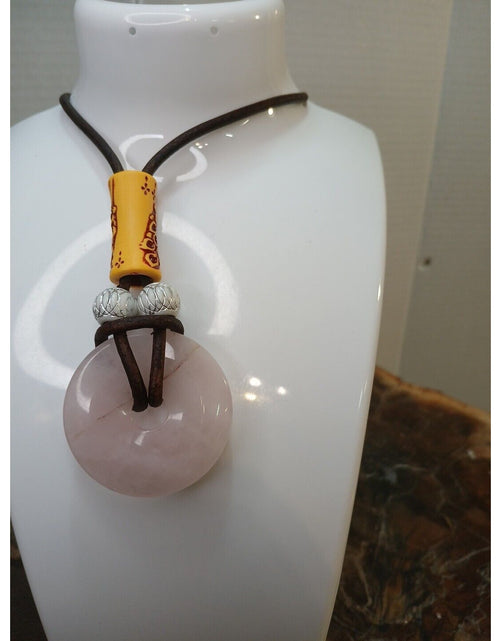 Load image into Gallery viewer, ROSE QUARTZ PENDANT NECKLACE
