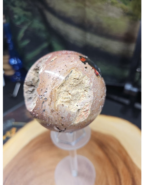 Load image into Gallery viewer, 1.17LB Natural Vesuvianite Agate Carnelian Crystal Geode Sphere Ball Healing
