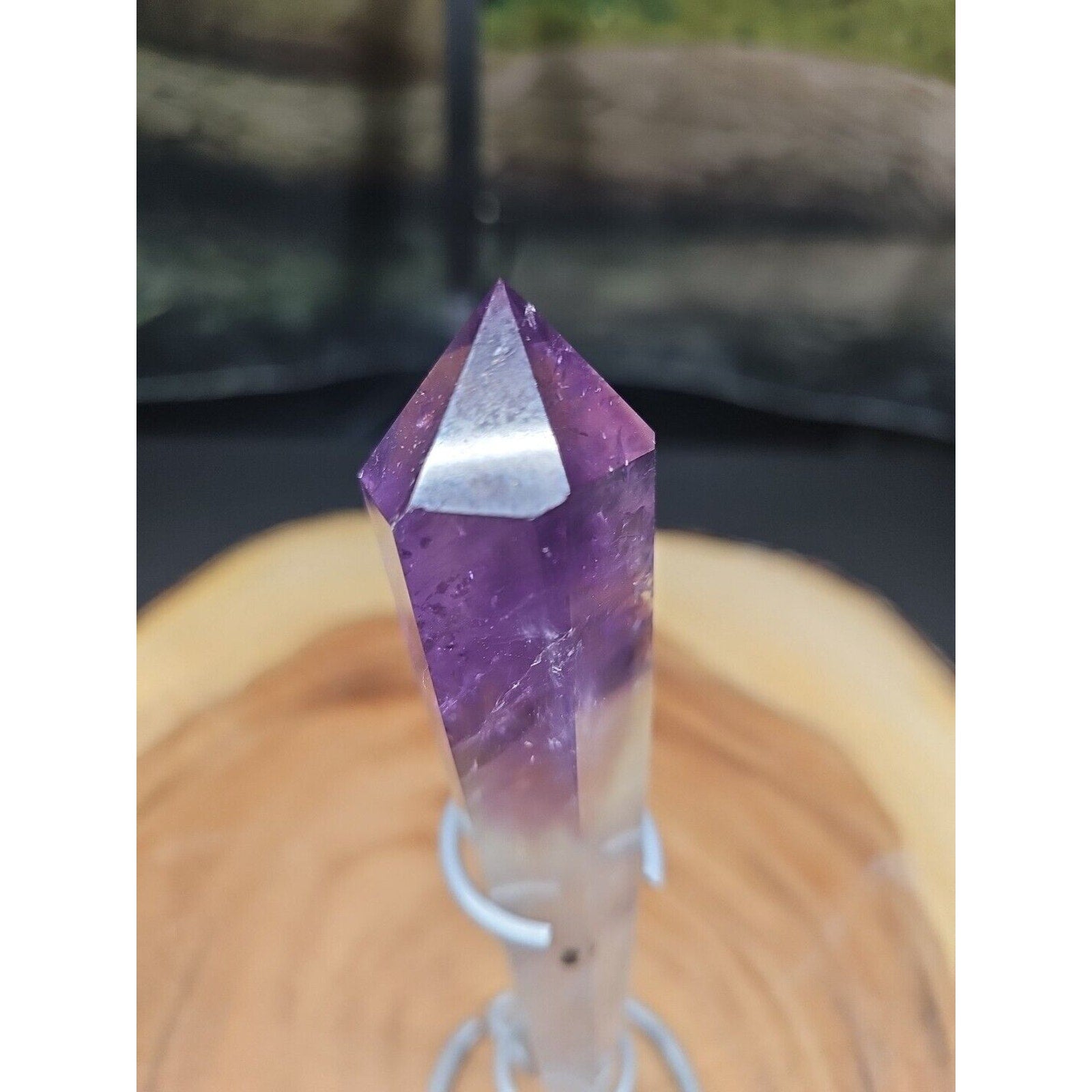 148G Natural Dream Amethyst Quartz Crystal Wand Point Realistic Healing