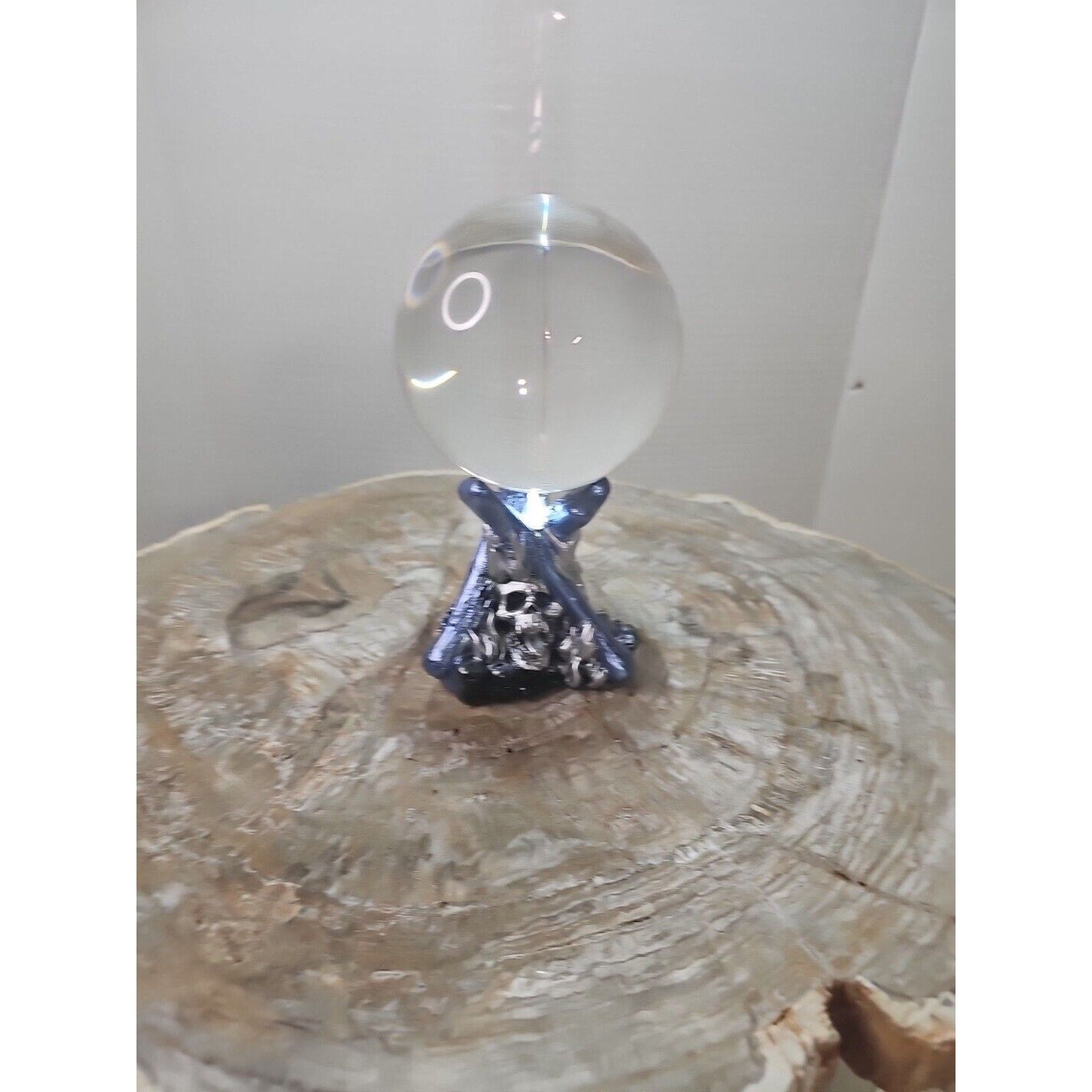 100mm K9 Clear Photography Crystal Ball Sphere Decoration Lens Photo + Stand