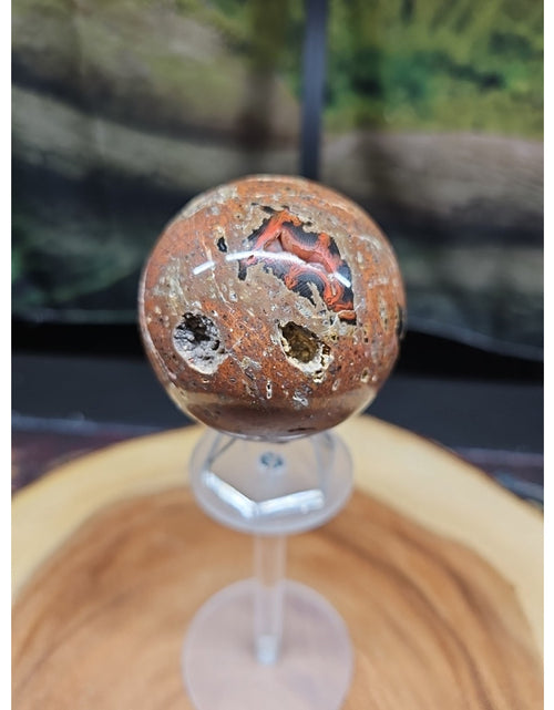 Load image into Gallery viewer, .72LB Natural Vesuvianite Agate Carnelian Crystal Geode Sphere Ball Healing
