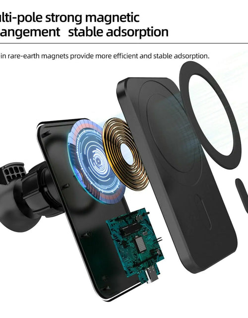 Load image into Gallery viewer, Magnetic Wireless Charger Car Mount Holder For iPhone 12 13 14 Pro Max MagSafe
