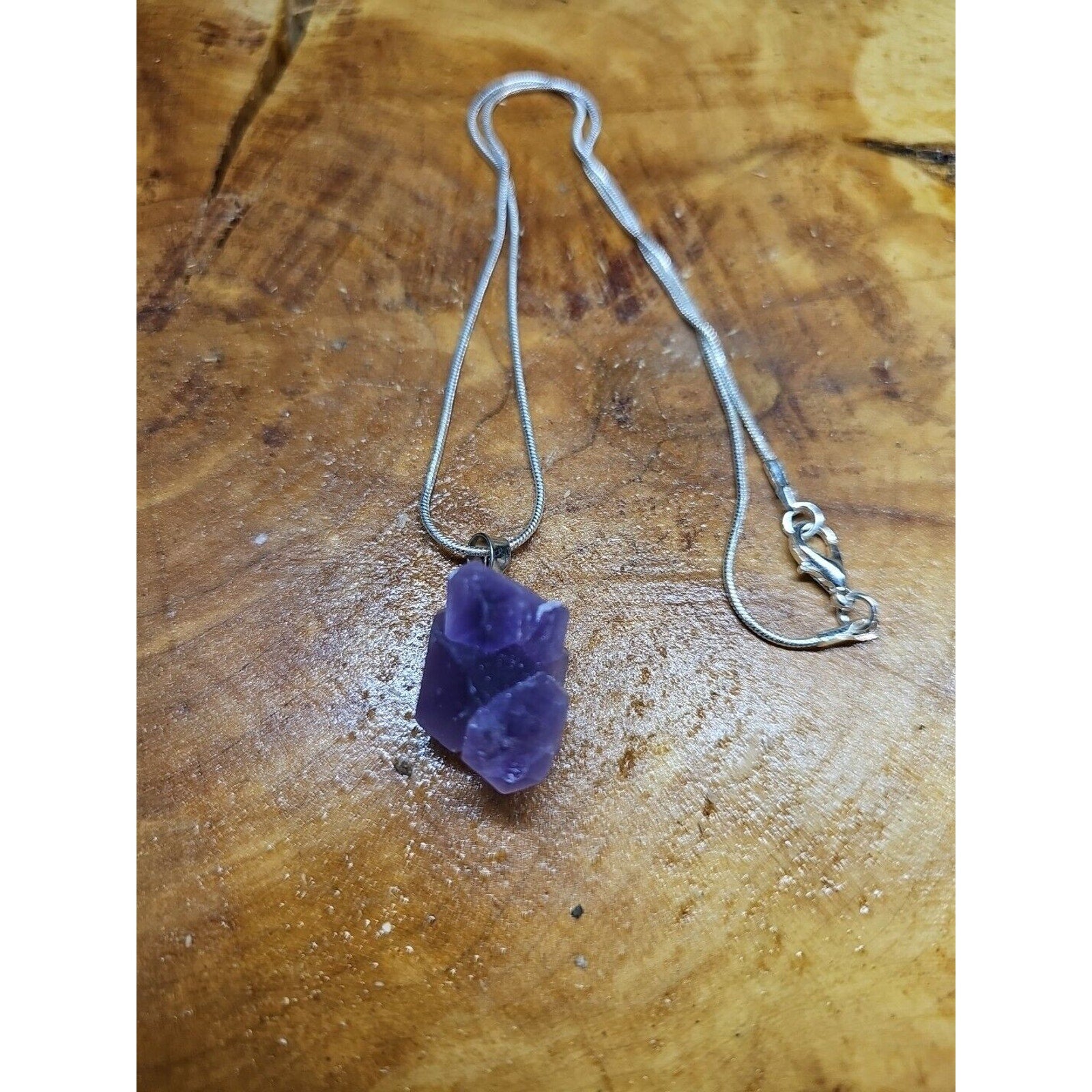 Amethyst Necklace Sterling Silver Chain