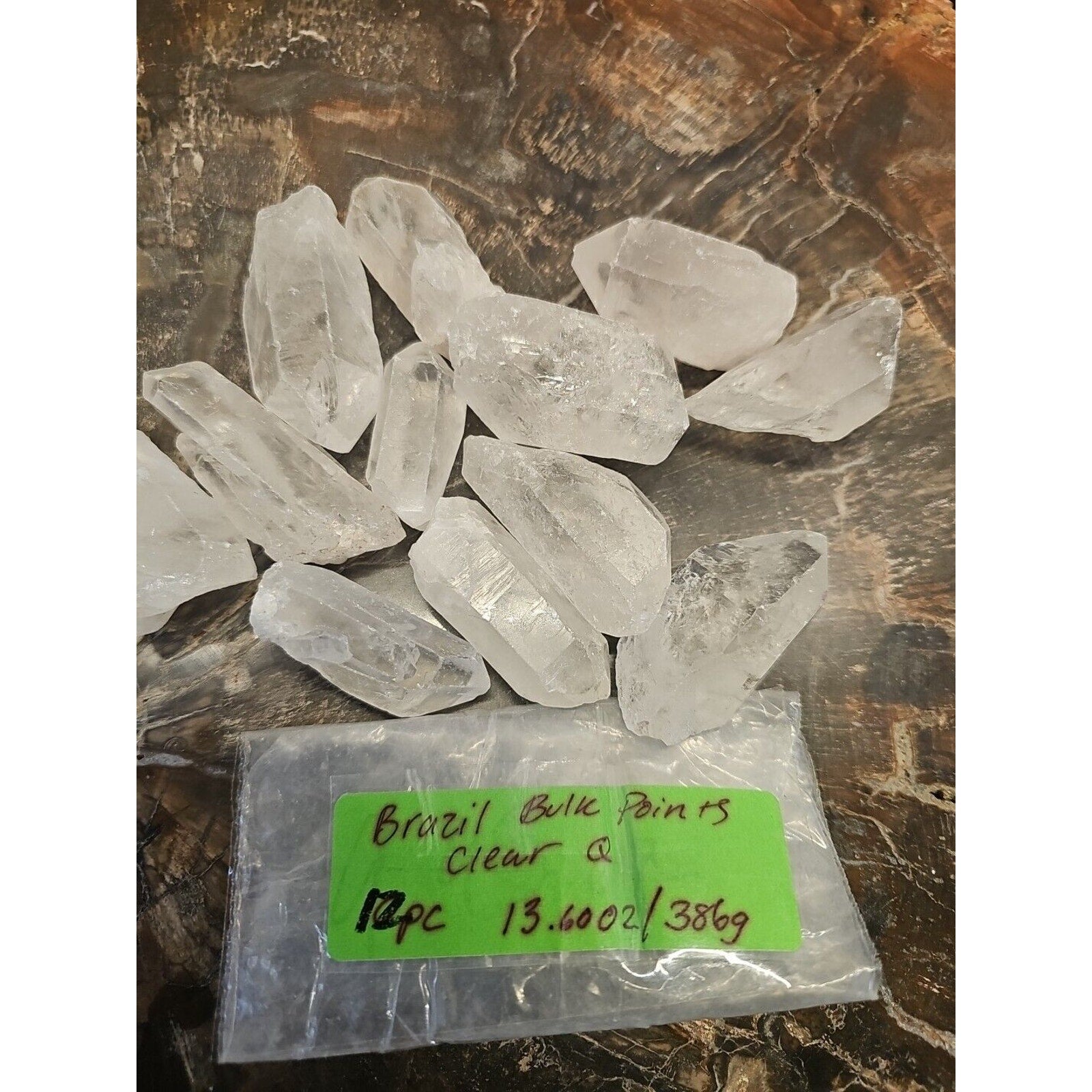 13.7oz Quartz Crystal Points From Brazil