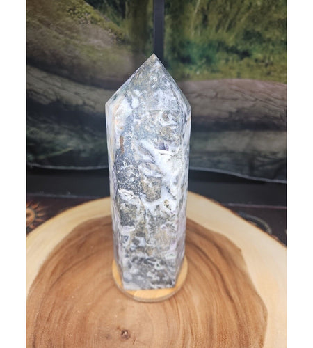 3.41LB 1Pcs Natural Rainbow Fluorite Quartz Crystal Point Tower Polished Healing