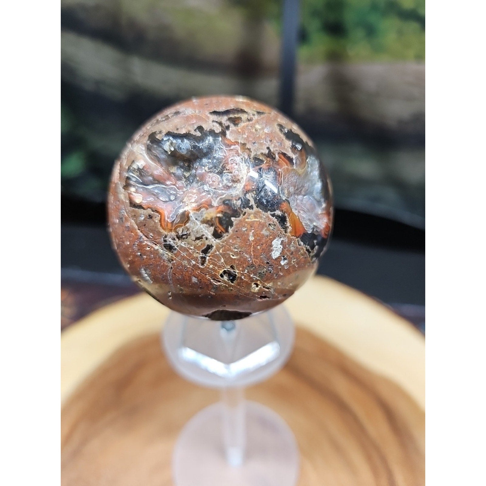 .72LB Natural Vesuvianite Agate Carnelian Crystal Geode Sphere Ball Healing