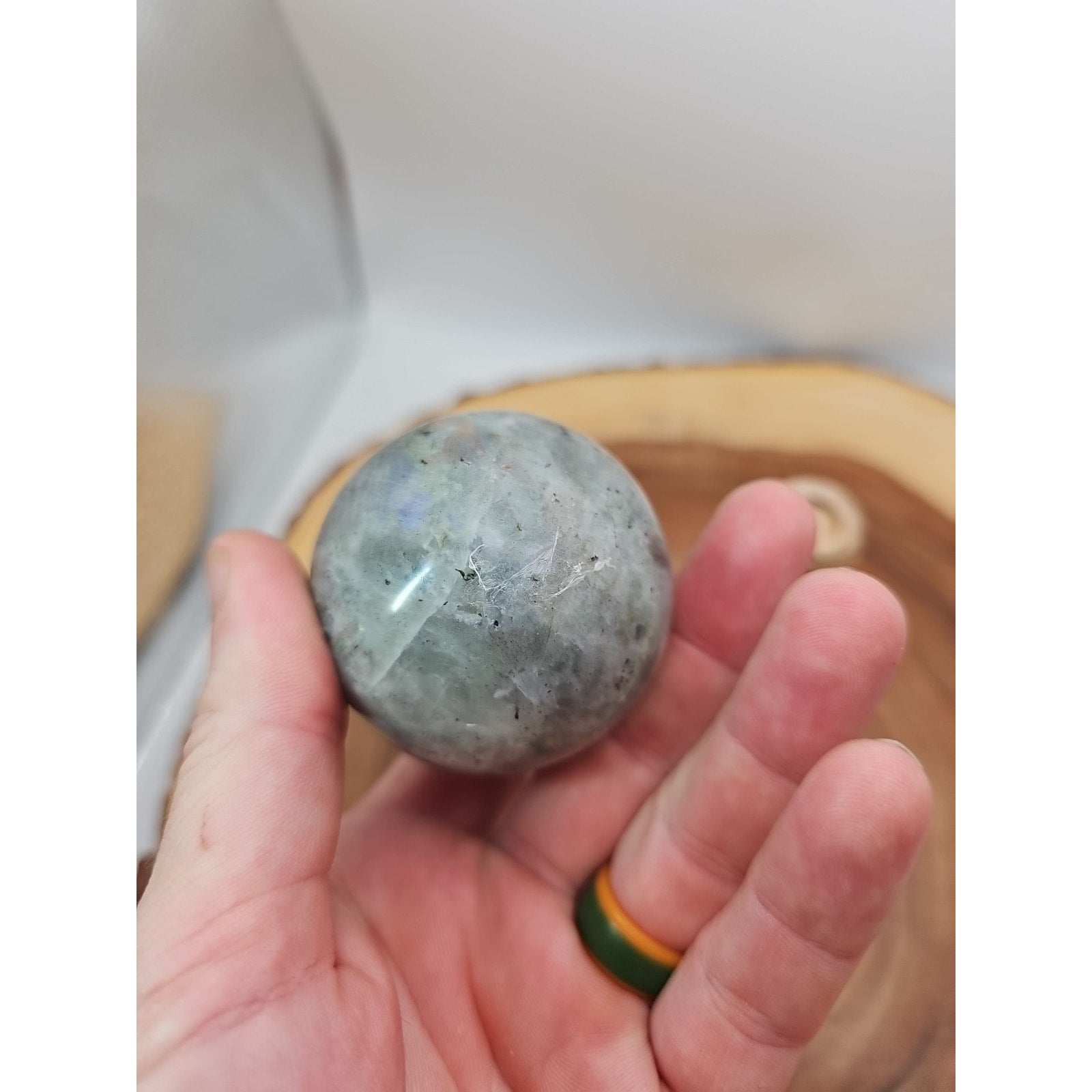 Labradorite Sphere 223g W/stand