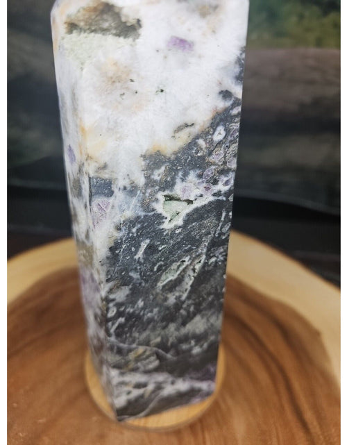 Load image into Gallery viewer, 3.41LB 1Pcs Natural Rainbow Fluorite Quartz Crystal Point Tower Polished Healing
