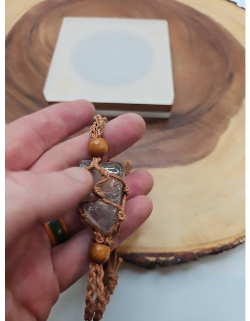 Load image into Gallery viewer, Huge ghost crystal bracelet W/hemp Rope
