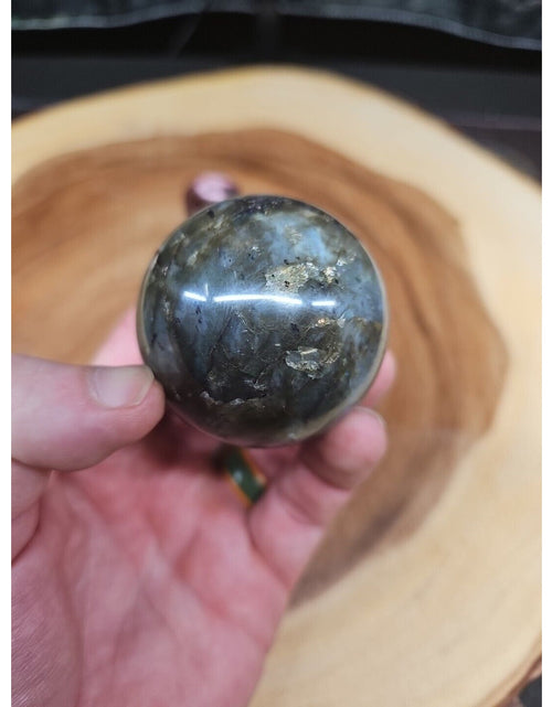 Load image into Gallery viewer, Labradorite Sphere 50mm W/Stand
