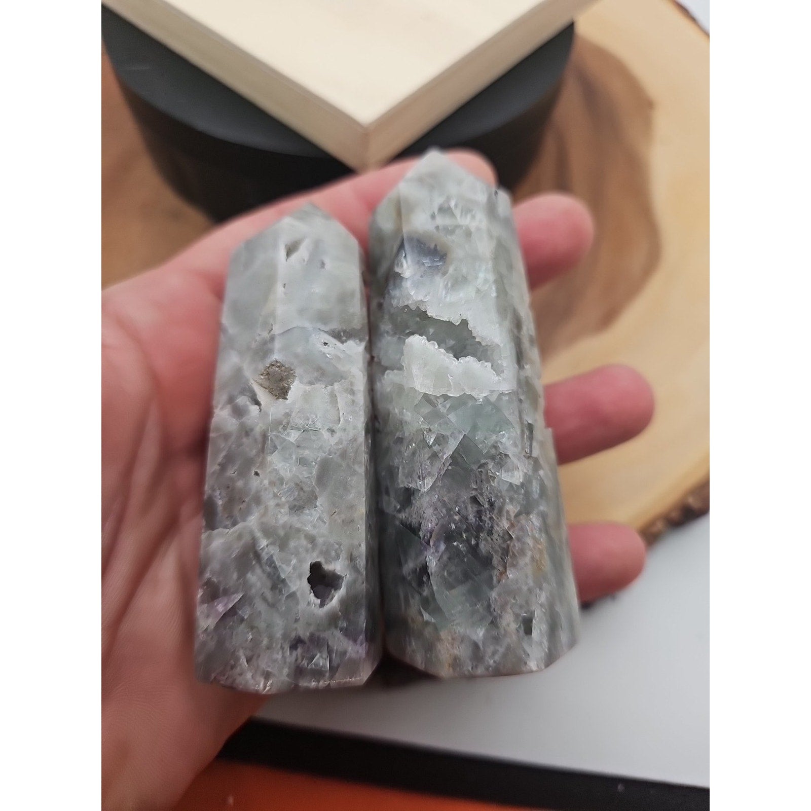 Fluorite Crystal Towers 1 Pair .56lb