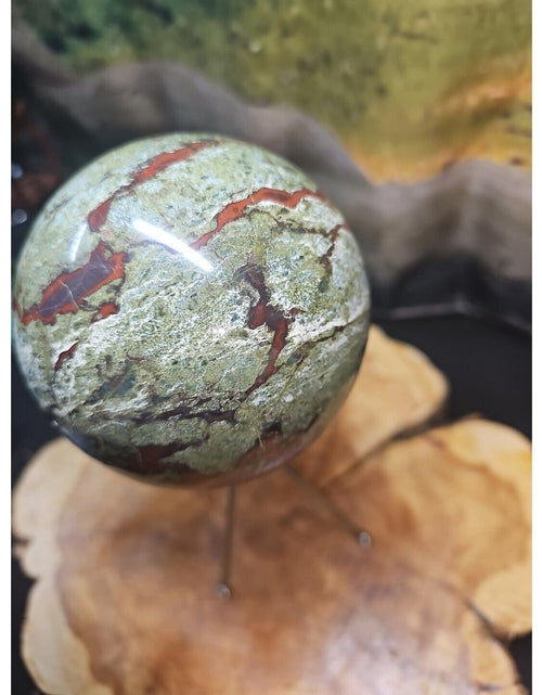 Load image into Gallery viewer, 4.18LB Natural dragon blood stone quartz sphere crystal ball reiki healing 1900g
