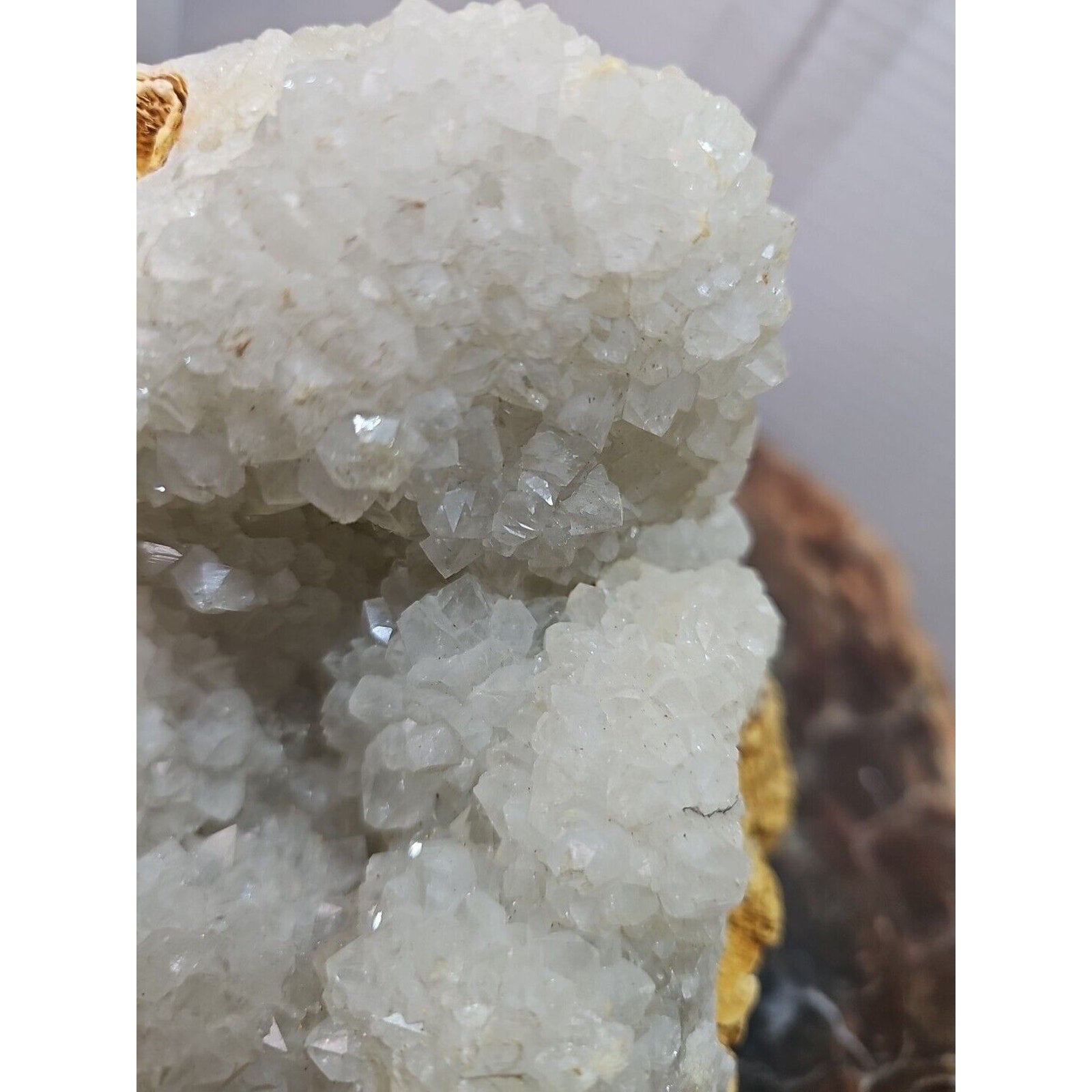 3.7LB 5.5" Natural White Clear Quartz Crystal Cluster Points Original Healing