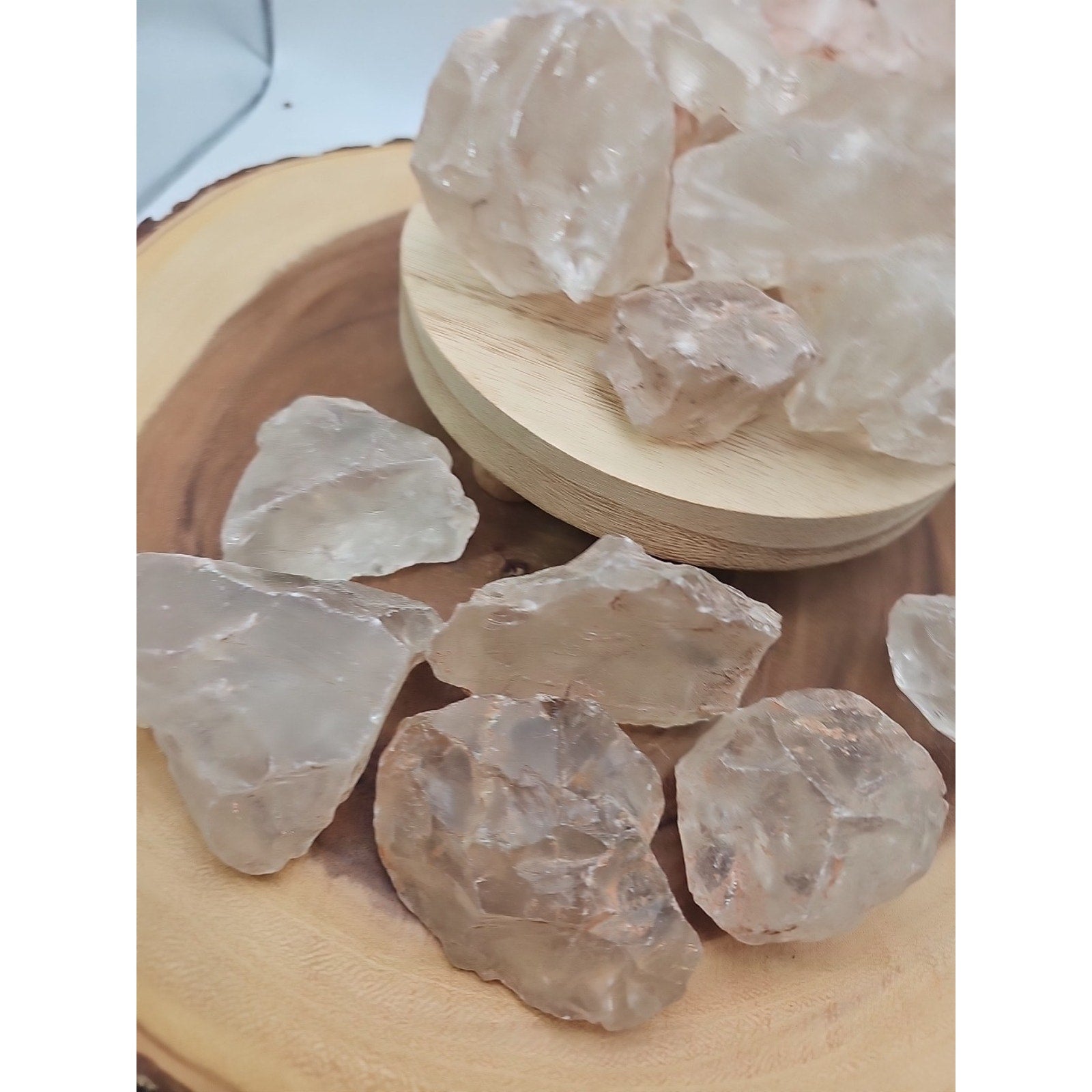 1lb Natural Raw Clear White Quartz Crystal Original Healing 5pcs Avg