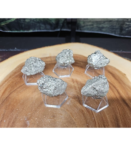 Quartz Pyrite Clusters Mineral 60-65 gr Each W/stand