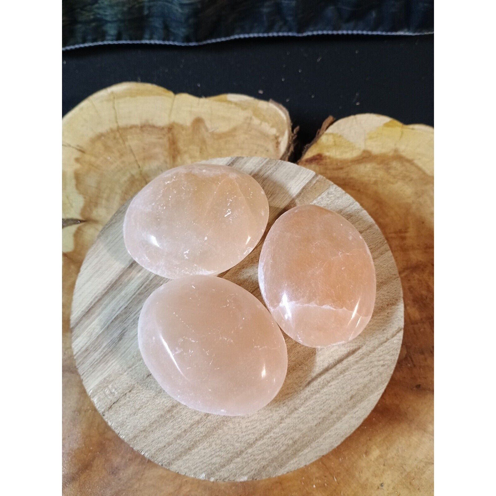 1 Each Oval Shape Peach Palmstone