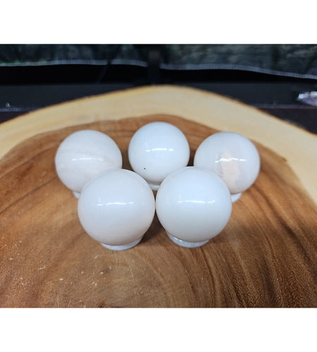 1each Natural Quartz Crystal Jasper Sphere Ball Healing 40mm W/ring Stand Random