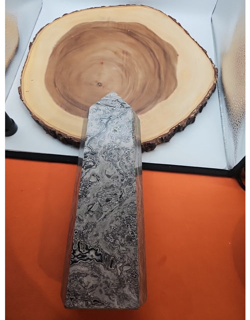 Load image into Gallery viewer, 8.14lb Gray Crazy Lace &amp; Shell Stone Jasper Crystal Tower
