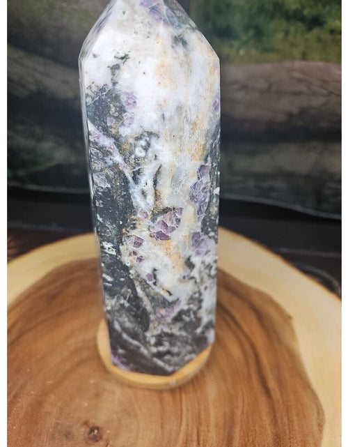 Load image into Gallery viewer, 3.41LB 1Pcs Natural Rainbow Fluorite Quartz Crystal Point Tower Polished Healing
