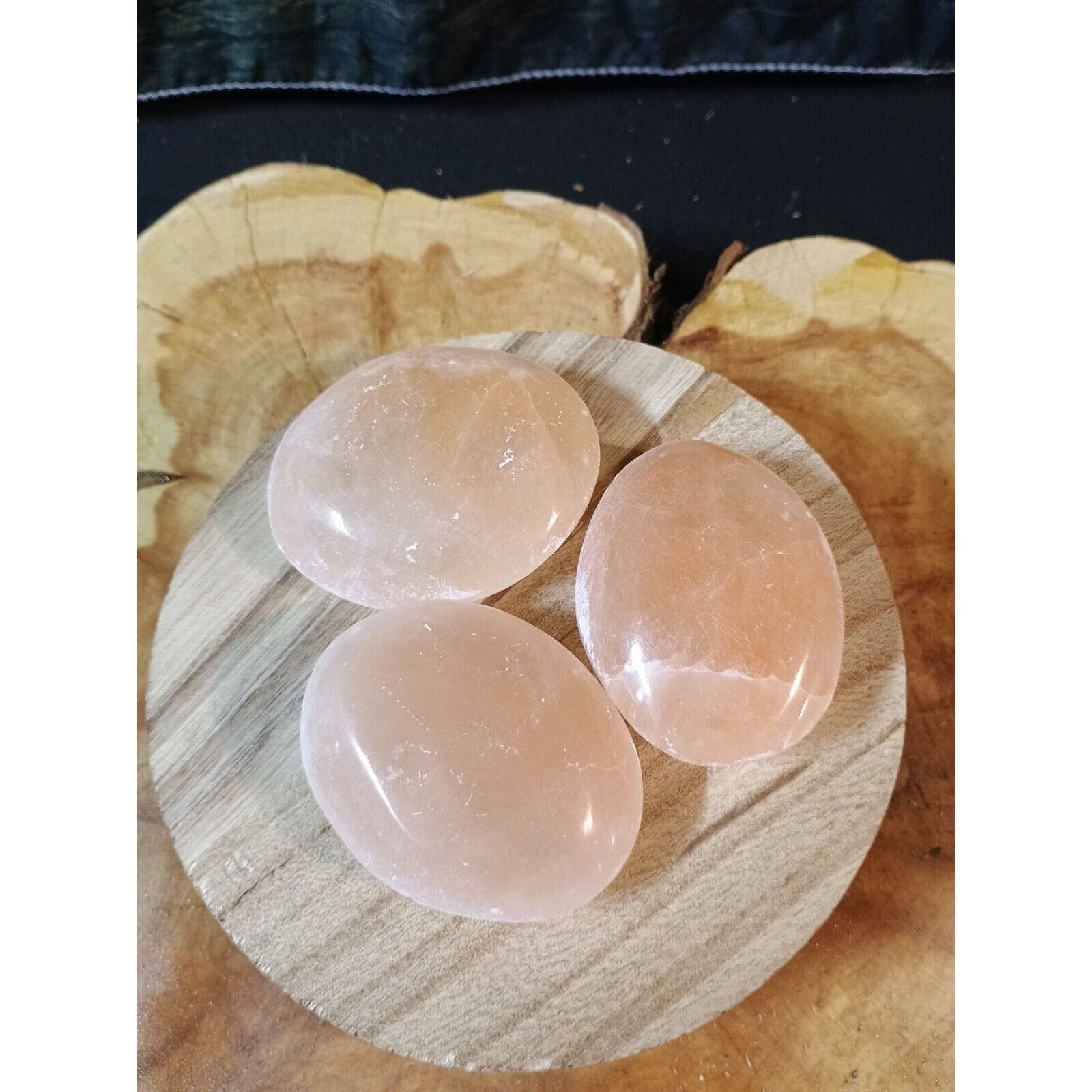 1 Each Oval Shape Peach Palmstone