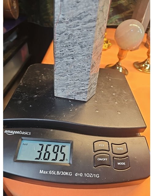 Load image into Gallery viewer, 3.69LB 1Pcs Natural Gray Crazy Lace Jasper Crystal Point Tower Healing
