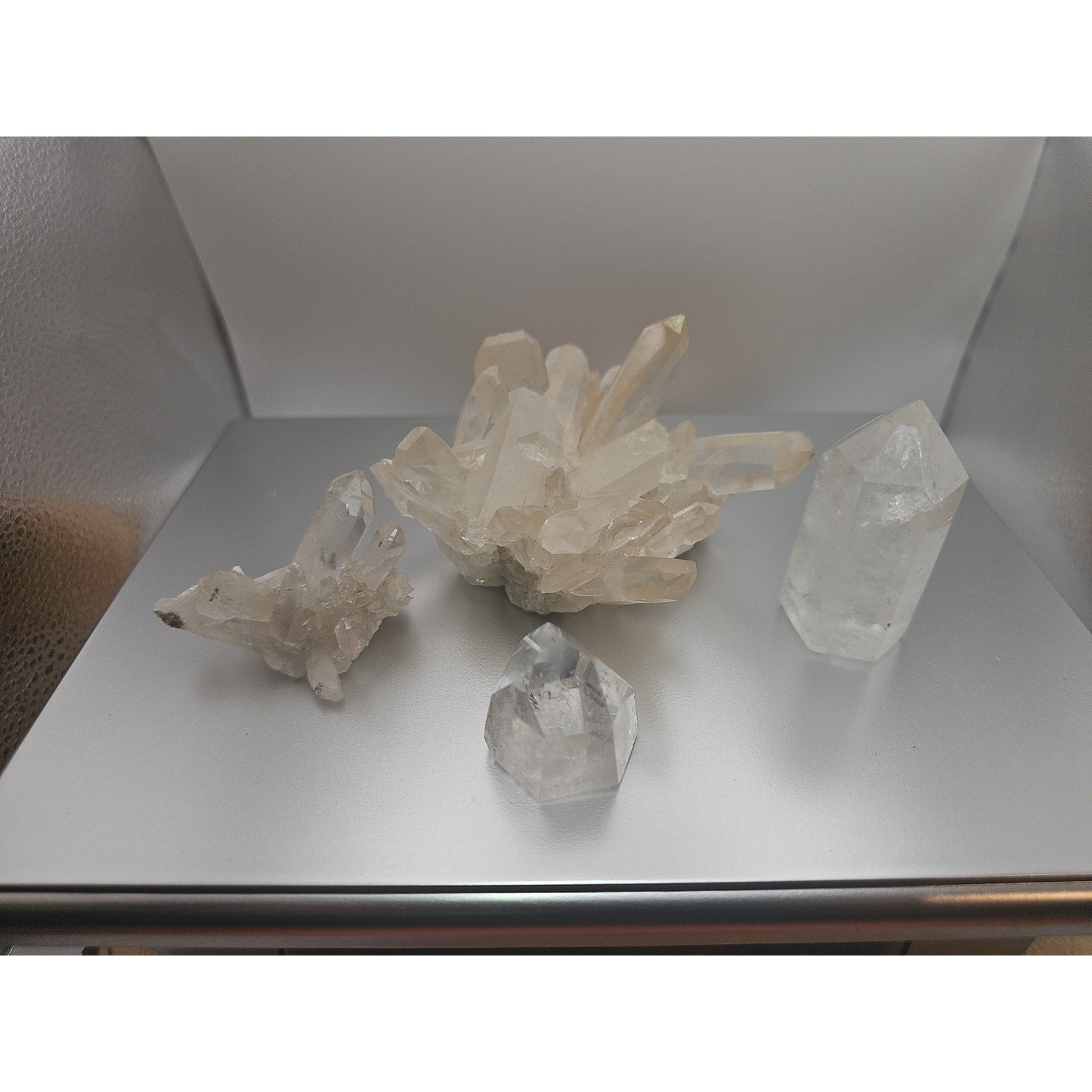 Quartz Crystal Cluster .97lb 4pcs