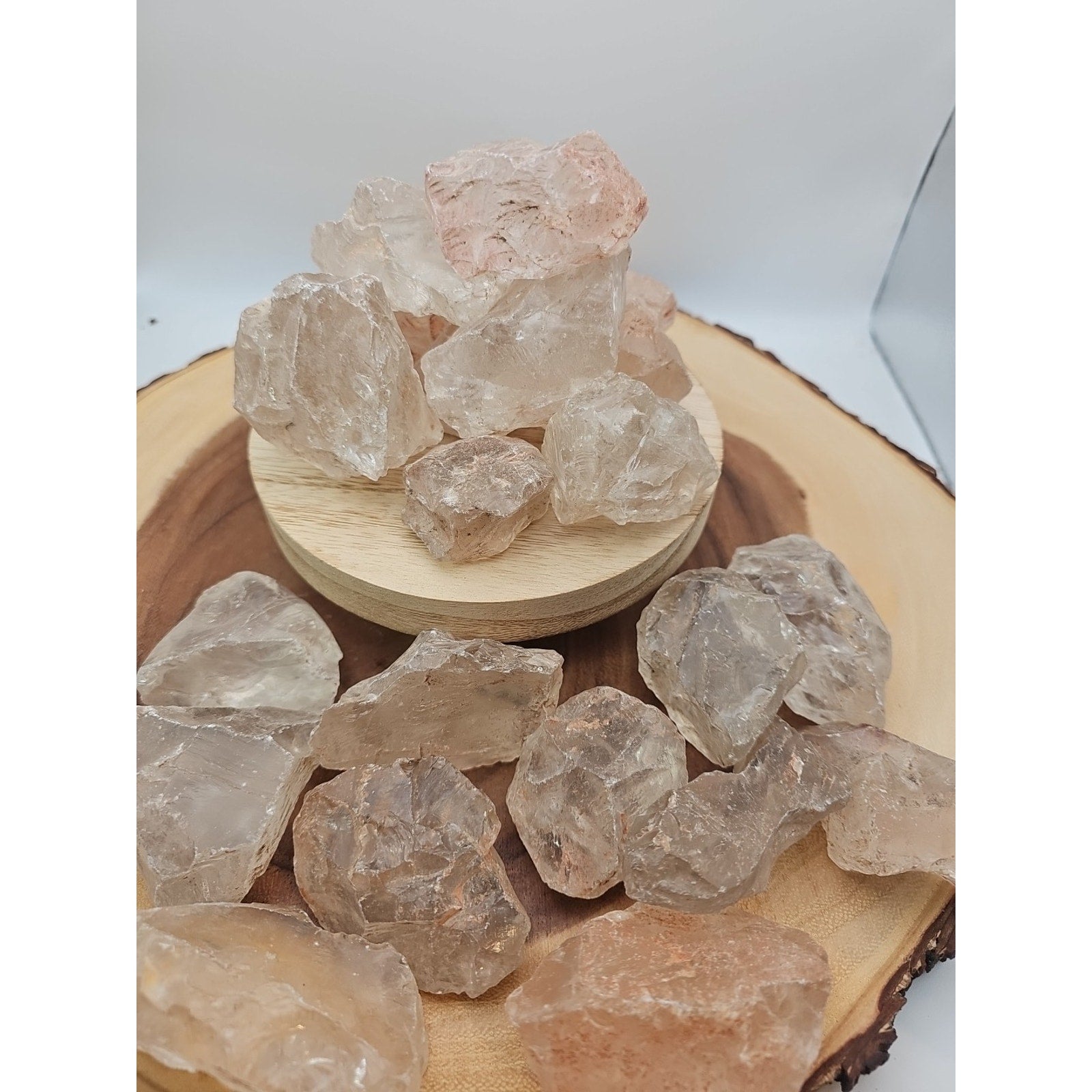 1lb Natural Raw Clear White Quartz Crystal Original Healing 5pcs Avg